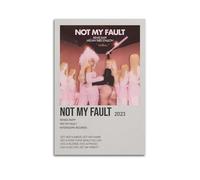AHSUEWQRUH Not My Fault by Renee Rapp Poster Wall Art Canvas Poster Modern Aesthetic Art Decor Painting for Living Room Bed Room 24x36inch(60x90cm) Unframe-style
