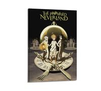 AHSUEWQRUH The Promised Neverland Poster Wall Art Canvas Poster Modern Aesthetic Art Decor Painting for Living Room Bed Room 08x12inch(20x30cm) Frame-style
