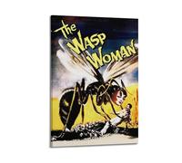 AHSUEWQRUH The Wasp Woman Poster Wall Art Canvas Poster Modern Aesthetic Art Decor Painting for Living Room Bed Room 12x18inch(30x45cm) Frame-style
