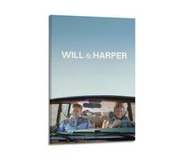 AHSUEWQRUH Will & Harper Poster Wall Art Canvas Poster Modern Aesthetic Art Decor Painting for Living Room Bed Room 20x30inch(50x75cm) Frame-style