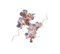 AHTCPO Fairy style Two tone Pink Flower Earring Set, Piercing Stud Design and No-pierce Spiral Clip Design Suitable for Cartilage Eyebrow and Lip Piercing Unisex(For pierced)