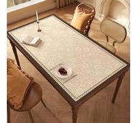 AHTCPO French Retro Table Pad - Elegant Waterproof Oil Proof Heat Resistant Placemat for Dining Table, Coffee Desk - Wash-Free Luxury Surface Protector for Home Decor(Twilight,20-47in)