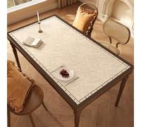 AHTCPO French Retro Table Pad - Elegant Waterproof Oil Proof Heat Resistant Placemat for Dining Table, Coffee Desk - Wash-Free Luxury Surface Protector for Home Decor(Returning Home,20-47in)