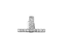 AHTCPO Inverted T-Shape Cz Tooth Cap, 18K Gold-Plated Silver Hip-Hop Style Micro-Set Tooth Jewelry, Fashionable Gift Suitable for Both Men and Women(Silver)