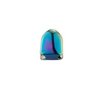 AHTCPO Rainbow-Plated Single Piece Tooth Cap, 18K Gold-Plated Silver Hip-Hop-Style Micro-Set Tooth Jewelry, a Fashionable Gift Suitable for Both Men and Women(Rainbow)