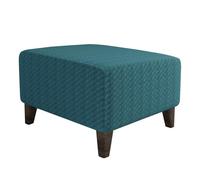 AHTCPO Stretchable Footstool Covers, Thick Fully Encased Ottoman Slipcovers - Simple Home Sofa Bench Protector(Peacock Blue,XL)