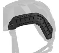 AHTCPO Tactical Helmet Rail Mount Accessory Side Rails Kit for Lights Cameras Gear, for High Cut Fast Helmet with Screws(Black)