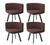 AHTCPO Triangle Chair Cover, Stretch Curved Chair Half Round Stool Cover, Washable, for Hotel Kitchen Living Room Office(Dark brown,4pcs)