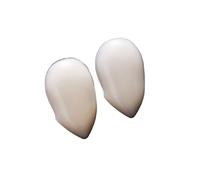 AHTCPO Vampire Fangs White Small Tiger Grillz, Micro Inlaid Cubic Zirconia, Gold & Silver Plated Hip Hop Jewelry Unisex Ideal(13mm)