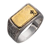 AHTCPO Viking Mjolnir Ring 925 Silver - Norse Thor’s Hammer Rune Tail Ring for Men, Gothic Warrior Jewelry, Adjustable Retro Pinky Ring(Energy)