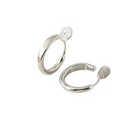 AHTCPO Vintage Matte Gold Plain Hoop Earring Set, Round No-pierce Coil Clip-on Design, Suitable for Cartilage Eyebrow and Lip Piercing Unisex(Silver Set,Unpierced ears)