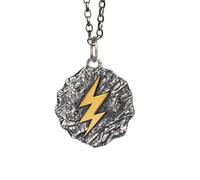 AHTCPO Wrath of Zeus Pendant Ancient Greek Mythology Necklace Men's Trend Hip Hop Punk Decoration Jewelry Commemorative With for You Accessories Trendy Creative Best for Gift(Pendant+silver chain)