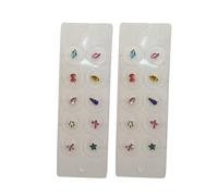 AHUAN 10/20 Pcs Sweat-Proof Calm Pops Ear Seeds Acupuncture Kit, Durability Ear Acupuncture Stickers for Formal Dress, Hanfu Ear Seeding Kit(Colorful - 20PCS)