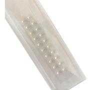 AHUAN 20/40 Pcs Pearl Calm Pops Ear Seeds Acupuncture Kit with Tweezers, Durability Ear Acupuncture Stickers Sweat-Proof Ear Seeding Kit Banquet(White A 20PCS)