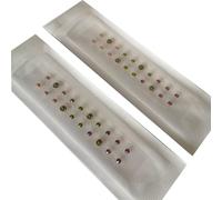 AHUAN Crystal Ear Seeding Kit for Beginners, Magnetic Beads Calm Pops Ear Seeds Acupuncture Kit for Travel, Party Ear Acupuncture Stickers(A-40PCS)