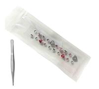 AHUAN Crystal Ear Seeds Acupuncture Kit Magnetic Beads Ear Seeds Jewelry Transparent Reflexology Ear Seeding for Everyday Wear Decorative(A - 20pcs)