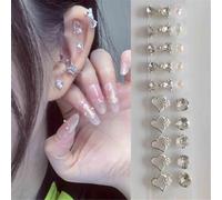 AHUAN Fashion Decorative Calm Pops Ear Seeds Acupuncture Kit for Band Performance, Self-Adhesive Ear Acupuncture Stickers Portable Ear Seeding Kit(A-20pcs)