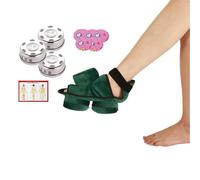 AHUAN Foot Moxibustion Kit with Copper Box, Acupoint Map Burn-Proof Moxa Box Adjustable Temperature, Smokeless Moxibustion Box(Green Steel Box kit)