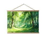 AHUAN Forest Scroll Painting Breaker Box Cover Decorative for Studies Electrical Panel Cover Wall-Mounted Fuse Box Cover Dust-Proof Fabric(70 * 50cm,4)