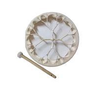 AHUAN Handcrafted Shaman Drum Set Portable with Storage Bag, Traditional Frame Drums for Adults, Beginner Buffalo Drum Meditation(50cm,White B)
