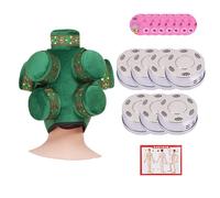AHUAN Head Heat Packs Tool Moxa Box with Acupoint Map, Copper Box Multifunctional Moxibustion Kit Portable Moxibustion Box Travel(7 Steel Box Set A)