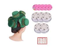 AHUAN Head Heat Packs Tool Moxa Box with Acupoint Map, Copper Box Multifunctional Moxibustion Kit Portable Moxibustion Box Travel(5 Steel Box Set A)