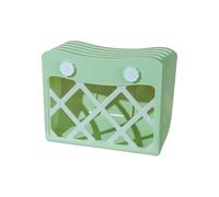 AHUAN High Capacity Plastic Guinea Pig Hay Feeder Water Wash, Wide Opening Easy to Grab Rabbit Hay Feeder for Apartment, Pet Store(Green A with lid)