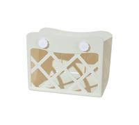 AHUAN High Capacity Plastic Guinea Pig Hay Feeder Water Wash, Wide Opening Easy to Grab Rabbit Hay Feeder for Apartment, Pet Store(White A without lid)