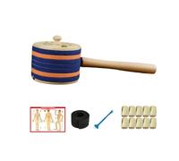AHUAN Household Handheld Moxibustion Kit Burn-Proof, Extended Handle Moxa Box with Moxa Stick, Bandage, Moxibustion Box Adjustable Temperature(Set B)