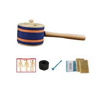 AHUAN Household Handheld Moxibustion Kit Burn-Proof, Extended Handle Moxa Box with Moxa Stick, Bandage, Moxibustion Box Adjustable Temperature(Set D)