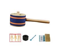 AHUAN Household Handheld Moxibustion Kit Burn-Proof, Extended Handle Moxa Box with Moxa Stick, Bandage, Moxibustion Box Adjustable Temperature(Set C)