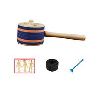 AHUAN Household Handheld Moxibustion Kit Burn-Proof, Extended Handle Moxa Box with Moxa Stick, Bandage, Moxibustion Box Adjustable Temperature(Set A)