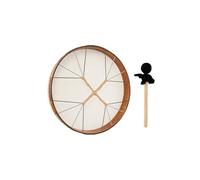AHUAN Large Ceremonial Wooden Frame Drums for Adults, Traditional Goat Skin Shaman Drum Set with Drum Stick, Buffalo Drum for Concert, Party(40cm)