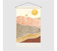 AHUAN Modern Switchplate Decorative Fuse Box Covers, Tapestry Breaker Box Cover Decorative Dustproof Breaker Panel Cover for Coffee Shop(40 * 60cm,Draw E)