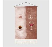 AHUAN Modern Switchplate Decorative Fuse Box Covers, Tapestry Breaker Box Cover Decorative Dustproof Breaker Panel Cover for Coffee Shop(70 * 105cm,Draw Q)