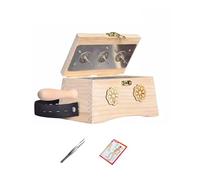AHUAN Moxa Box Household Burn-Proof, Adjustable Temperature Moxibustion Kit with Acupoint Map, Tweezers Moxibustion Box for Leg Knee(3-Needle 3-piece Set)