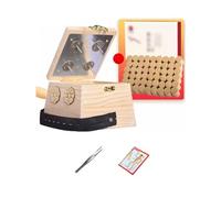 AHUAN Moxa Box Household Burn-Proof, Adjustable Temperature Moxibustion Kit with Acupoint Map, Tweezers Moxibustion Box for Leg Knee(4-Needle 4-piece Set)
