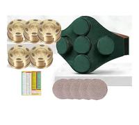 AHUAN Moxa Box with 5 Pcs Copper Box, Acupoint Map Multifunctional Moxibustion Kit for Waist Back Abdomen Moxibustion Box Apartment(Copper Box)