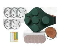 AHUAN Moxa Box with 5 Pcs Copper Box, Acupoint Map Multifunctional Moxibustion Kit for Waist Back Abdomen Moxibustion Box Apartment(Steel Box)