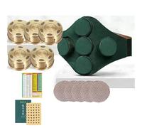 AHUAN Moxa Box with 5 Pcs Copper Box, Acupoint Map Multifunctional Moxibustion Kit for Waist Back Abdomen Moxibustion Box Apartment(Copper Box A)