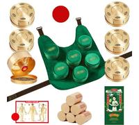 AHUAN Moxa Box with Moxibustion Sticks Copper Box Acupoint Map, Multifunctional Moxibustion Kit for Feet Back Knees Abdomen Moxibustion Box(6 Units for The Shoulders)