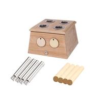 AHUAN Multifunctional Burn-Proof Moxibustion Kit for Back Waist Legs Abdomen, Adjustable Temperature Moxibustion Box Household Moxa Box(4 Holes)
