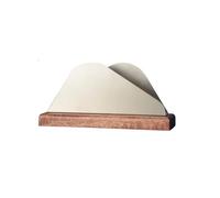 AHUAN New Chinese Style Servilleteros para Mesas, Standing Napkin Holder for Table Wooden Base, Napkin Dispenser for Apartments Dormitories(Silver,A)
