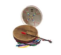 AHUAN Percussion Instrument Shaman Drum Set for Beginner, Music Lover Handcrafted Frame Drum for Concert, Traditional Hand Drum with Drum Stick(35cm,Set A)