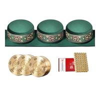 AHUAN Portable Moxibustion Kit with Copper Box, Moxibustion Sticks Smokeless Moxibustion Box Adjustable for Back Waist Abdomen Moxa Box Burn-Proof(3-piece)