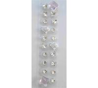 AHUAN Rhinestones Ear Seeding Kit Transparent Patch, Self-Adhesive Calm Pops Ear Seeds Acupuncture Kit for Banquet Ear Acupuncture Stickers(B)