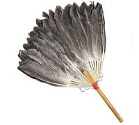 AHUAN Summer Feather Hand Fan for Cosplay, Theatrical Props Dance Performance Chinese Fan Portable Home Decoration(S)