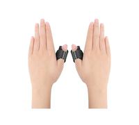 AHUAN Tendinitis Trigger Finger Splint for Mallet Injury, Splint for Trigger Finger Adjustable Trigger Finger Brace Adults Aluminum Plate Support(Black Thumb 2PCS)