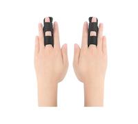 AHUAN Tendinitis Trigger Finger Splint for Mallet Injury, Splint for Trigger Finger Adjustable Trigger Finger Brace Adults Aluminum Plate Support(Black Middle Finger 2PCS)