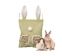 AHUAN Thickened Guinea Pig Hay Feeder with Metal Hooks, Storage Dispenser Hay Feeder Rabbit Removable for Farm(Green,A)